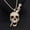 Gold, variant on Multi-color Crystal Crown Sword Skull Head Pendant Sweater Chain Skulls Necklace-Royal Blue