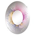 thumbnail image 2 of Designart "Strokes in Purple and Pink III" Fractals Starburst Round Wall Mirror - Abstract Oval Printed Decorative Mirror - Multiple Color Options, 2 of 5