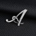 thumbnail image 2 of Broche con letra inicial de diamantes de imitación para mujer, manualidades, plata, 2 of 4