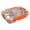 Orange, variant on Rdausd Stainless Steel Bento Box with 3 Compartments, Leakproof Lunch Container, 304 Food Grade Lunchbox for Adults and Kids, Portable Lunch