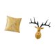 thumbnail image 5 of Funda de almohada,Fundas de cojín para sofá cama,funda cuadrada,Estatua de cabeza de ciervo,Adorno de pared con cabeza de ciervo,animal decorativo para el hogar,Cabeza de ciervo de resina, 5 of 8