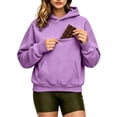thumbnail image 5 of Snack Hoodie With Pouch Cat Pouch Hoodie Puppy Holder Pullover Top Unisex Oversized Hoodies Pet Holder Cat Dog Large Pouch Carriers Pullover Sweatshirts Sweater Tops Fall Winter Clothes, 5 of 7