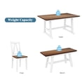 thumbnail image 4 of Tensun 6-Piece Counter Height Dining Set Wood Table with Four Chairs and Long Bench, Ideal for Dining Room, Walnut+White Finish, 4 of 5