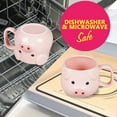 thumbnail image 6 of 13oz 3D Pig Ceramic Mug - Cute Piggy Coffee Tea Cup with Sculpted Face - Microwave Dishwasher Safe Gift for Girls Women - Pink, 6 of 11