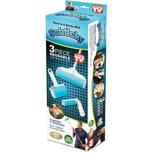 As Seen on TV 3-Piece Schticky Reusable Lint Roller - Walmart.com