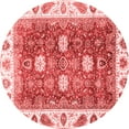 thumbnail image 1 of Ahgly Company Indoor Round Oriental Red Traditional Area Rugs, 6' Round, 1 of 4