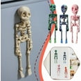 thumbnail image 2 of 3D Skeleton Magnets for Fridge,Unique Funny Full Body Skeleton Fridge Magnets with Movable Joints for Kitchen, Office and Locker Halloween Decoration (White), 2 of 7