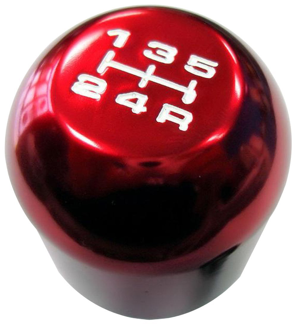 American Shifter 46389 Red Metal Flake Shift Knob with 16mm x 1.5 Insert Black 2 Pistons