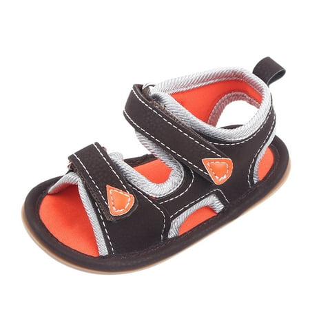 

QWERTYU Baby Toddler Girl Boy Summer Beach First Walkers Shoes Newborn Infant Rubber Sole Non-Slip Slippers Sandals 0-18M 12