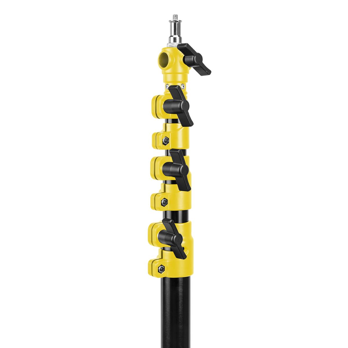 Flashpoint Flashpoint 9.5' Yellow Color Coded Pro Air Cushioned Heavy Duty Light Stand for Photography, this Portable Photography Light Stand Tripod is Lightweight and Durable, Perfect for Pro