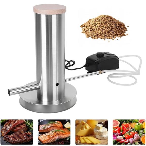 Portable Barbecue Smoker, Electric Hot and Cold Smoke Generator with Air Pump