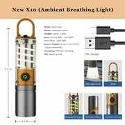مصابيح Led قابلة للشحن ، 30،000 مصباح يدوي لومن ، بطارية تعمل بالطاقة Usb-c ، مصباح يدوي عالي الطاقة ساطع ، 6 أوضاع ، مصباح يدوي تكتيكي قوي لمشي الكلاب ، التخييم ، هدايا الطوارئ