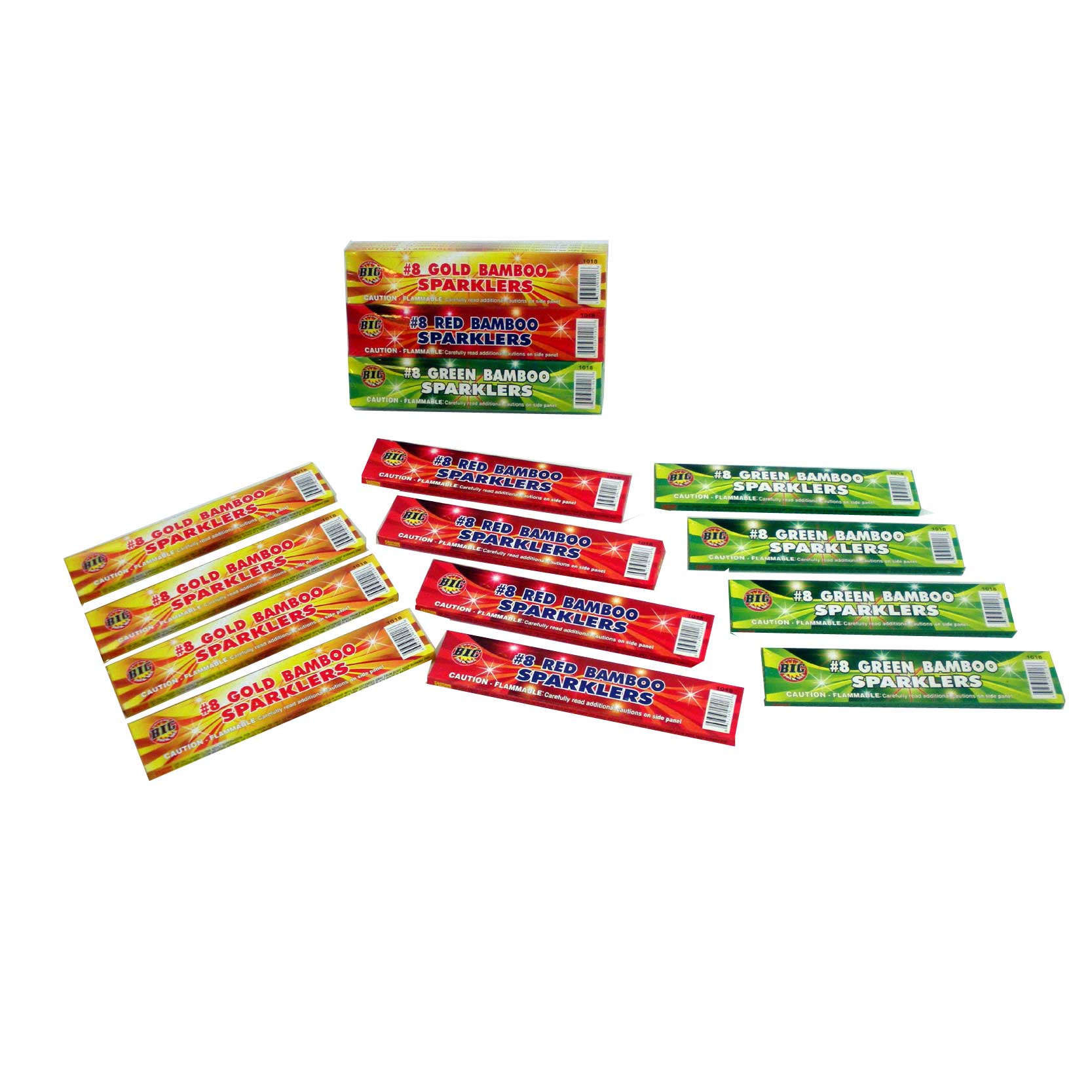 72pc 8 Color Sparklers 12 Packages of 6 Sparklers