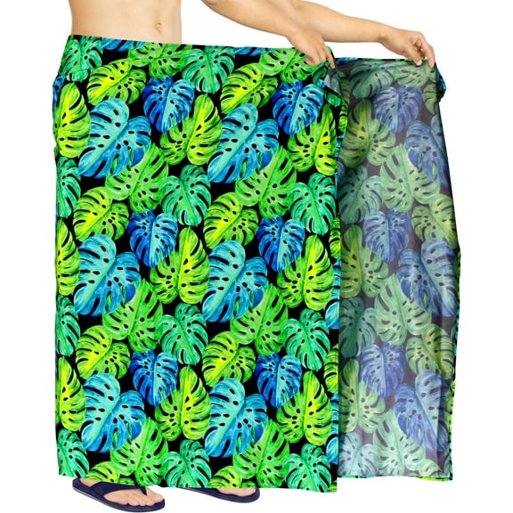 LA LEELA Men's Bath Trunk Swimwear Sarong Pareo Beach Wrap One Size Shamrock Green Summer Vacation Party