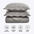 thumbnail image 5 of IR Imperial Rooms 3Pc-Embossed Luxury Bedspread Microfiber Floral Vintage Quilt Set Lightweight Full/Queen Silver, 5 of 13