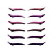 thumbnail image 2 of Pegatinas de delineador de ojos Plantilla reutilizable de delineador de ojos Sombra de ojos Plantilla de ojo de gato ahumado 6 pares rosa + morado, 2 of 9