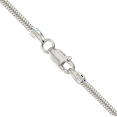 thumbnail image 3 of 925 Sterling Silver 2mm Round Cubetto Omega Snake Chain Herringbone Necklace, 3 of 4
