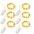 thumbnail image 1 of Juego de 6 luces LED de cadena de 2 m, 20 LED, funciona con pilas, cable de cobre, resistente al agua, para bodas, fiestas, Navidad, decoración interior y exterior, color blanco cálido., 1 of 5