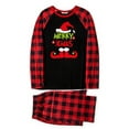 thumbnail image 4 of Hirigin Store Christmas Pajamas for Family Long Sleeve Cartoon Print Tops + Plaid Trousers Set Holiday Nightwear, 4 of 6
