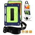 thumbnail image 2 of FIEWESEY New iPad 10.2 Case with [360° Rotating Kickstand][Adjustable Hand Strap][Shoulder Strap] Shockproof Rugged Kids Friendly Case For Apple iPad 10.2 inch 7th/8th/9th Generation(Blue+Green), 2 of 7