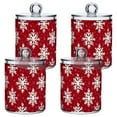 thumbnail image 3 of Ckdifva Christmas Snowflakes Pattern Storage Jar with Lid Acrylic Organization Storage Containers Set of 2, 3 of 7