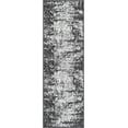 thumbnail image 2 of Unique Loom Outdoor Modern Collection Area Rug - Nephele (2' x 6' 1" Runner Black and White), 2 of 6