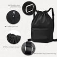 thumbnail image 2 of Mochila De Estudiante Universitario Mochila con cordón, bolsas de gimnasio portátiles de alta capacidad para ir a nadar, 2 of 7