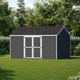 thumbnail image 2 of Little Cottage Co. 12x14 Value Gable Shed with Side Entry and Floor, Outdoor Wood Storage Do-It-Yourself Kit, 2 of 13