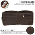 thumbnail image 6 of FALAN MULE Rfid Wallet for Men Genuine Leather Minimalist Wallet Bifold Coin Purse, 6 of 7