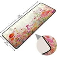thumbnail image 3 of GZHJMY Watercolor Floral Non-Slip Runner Rug Area Rug Washable Rectangle Rug for Bedroom Living Room Bathroom Hallways Home Decor 72x24 Inches#139, 3 of 7
