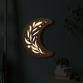 thumbnail image 4 of Hometravel Bohemian Wooden LED Night Light, Wall Hanging Decoration Pendant with Carved Design, Ambient Lighting for Room, Home Decor Accent, 4 of 6