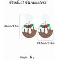 thumbnail image 6 of Red Green Christmas Drop Dangle Earrings for Women Gold-Toned Long Chain Jingle Bell Wreath Snow Santa Claus Round Ball Dangling Fish Hook Studs Earring Funny Xmas Holiday Jewelry, 6 of 12