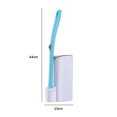 thumbnail image 3 of Juego de escobillas desechables para inodoro, sin extremos muertos, suministros de limpieza para baño (azul) Ndcxsfigh Libre de BPA, 3 of 9