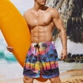 thumbnail image 6 of Binienty Men's Board Shorts Beach Swim Trunks With Palm Tree Sunset - Quick Dry for Summer Surfing and Vacation, 6 of 10