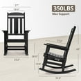 thumbnail image 6 of Dycanpo Outdoor Rocking Chairs Set of 2, Weather Resistant Proch Rocker for Adult, Black, 6 of 8