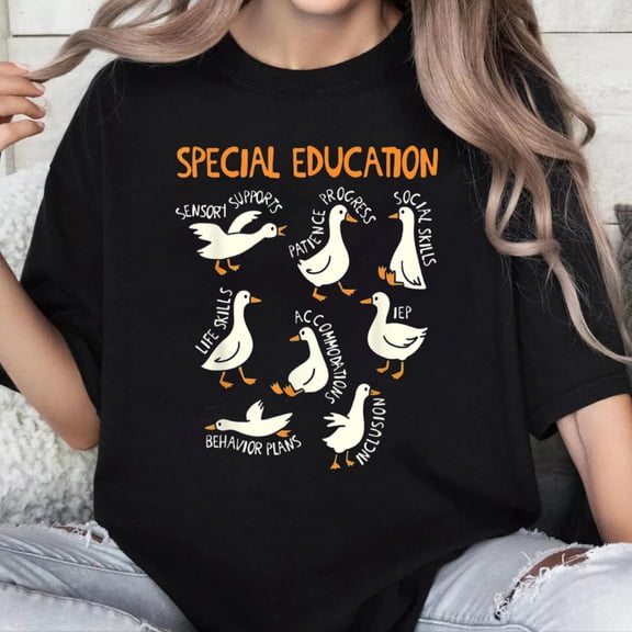 100% Cotton Unisex Special Education SPED Teacher Mom Silly Goose Autism ABA T-Shirt