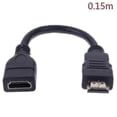 thumbnail image 1 of 1pc 15cm/30cm Hdmi Male To Female Extension Cable Hdmi Protector Extender Cord, 1 of 5