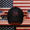 thumbnail image 3 of 250 Anniversary USA Hat Distressed Style, America 250 Hat Vintage Washed Baseball Cap, USA 250th Anniversary Low Profile Design, America 250th Anniversary Hat , Black, 3 of 7