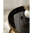 thumbnail image 4 of Kate and Laurel Nira Modern Round Tiered Coffee Table, 26 Inch Diameter, Black and Gold, Metal Table, 4 of 7