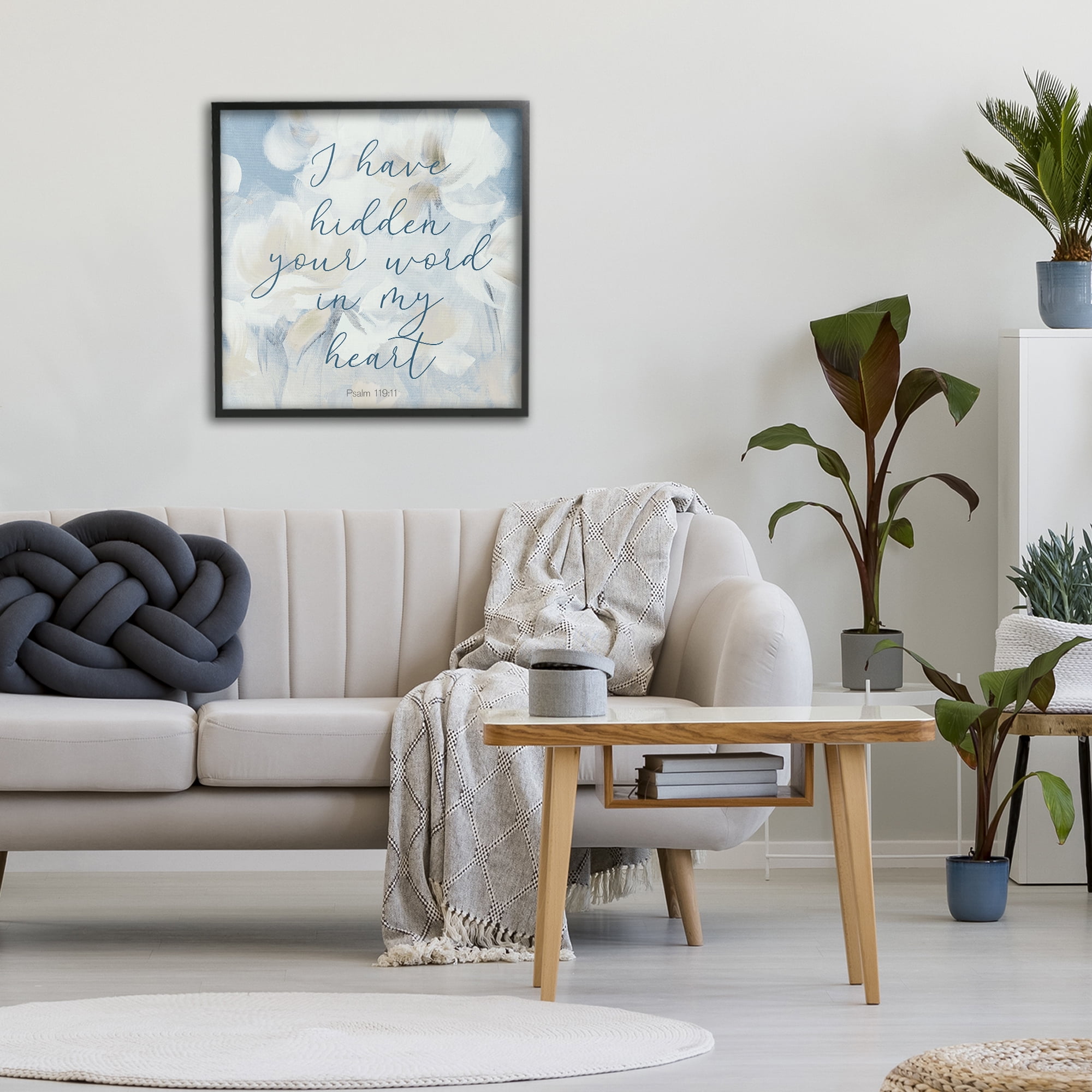 Stupell Industries Hidden Your Word In My Heart Black Framed Giclee Art, design by Lanie Loreth