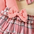 thumbnail image 6 of Sngxgn Girls Clothing Sets Square Neck Rib Knit Shirts + Stylish Wide Leg Pants + Cute 2pcs Fall Clothes Outfits(Pink,70), 6 of 6