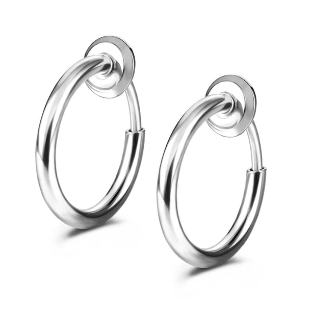 Aretes retráctiles Aro falso Aro de nariz falso Aretes sin perforaciones Piercing falso para cartílago Anillo de nariz con clip (1 par)