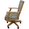 thumbnail image 3 of Classic Caster Solid Wood Dining Chair - Poet Sky Blue Fabric - Natural, 3 of 5