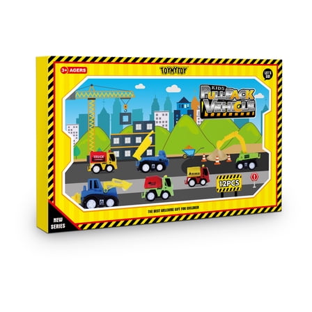 IMIKEYA Pull-Back Vehicles Inertia-Driven Movement 12Pcs Set