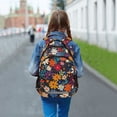thumbnail image 6 of FORMRS Kids School Backpack Elementary Student Unisex Travel Bookbag with Reflective Stripes, Bright Colorful Flowers Pattern, 6 of 7