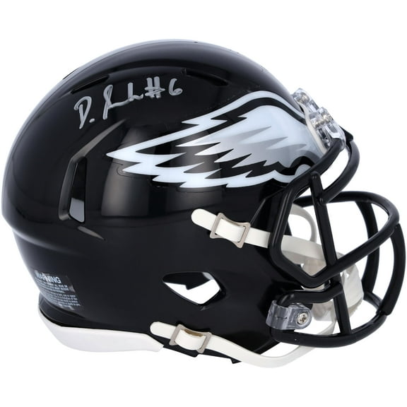 DeVonta Smith Philadelphia Eagles Autographed Riddell 2022 Alternate Speed Mini Helmet - Fanatics Authentic Certified