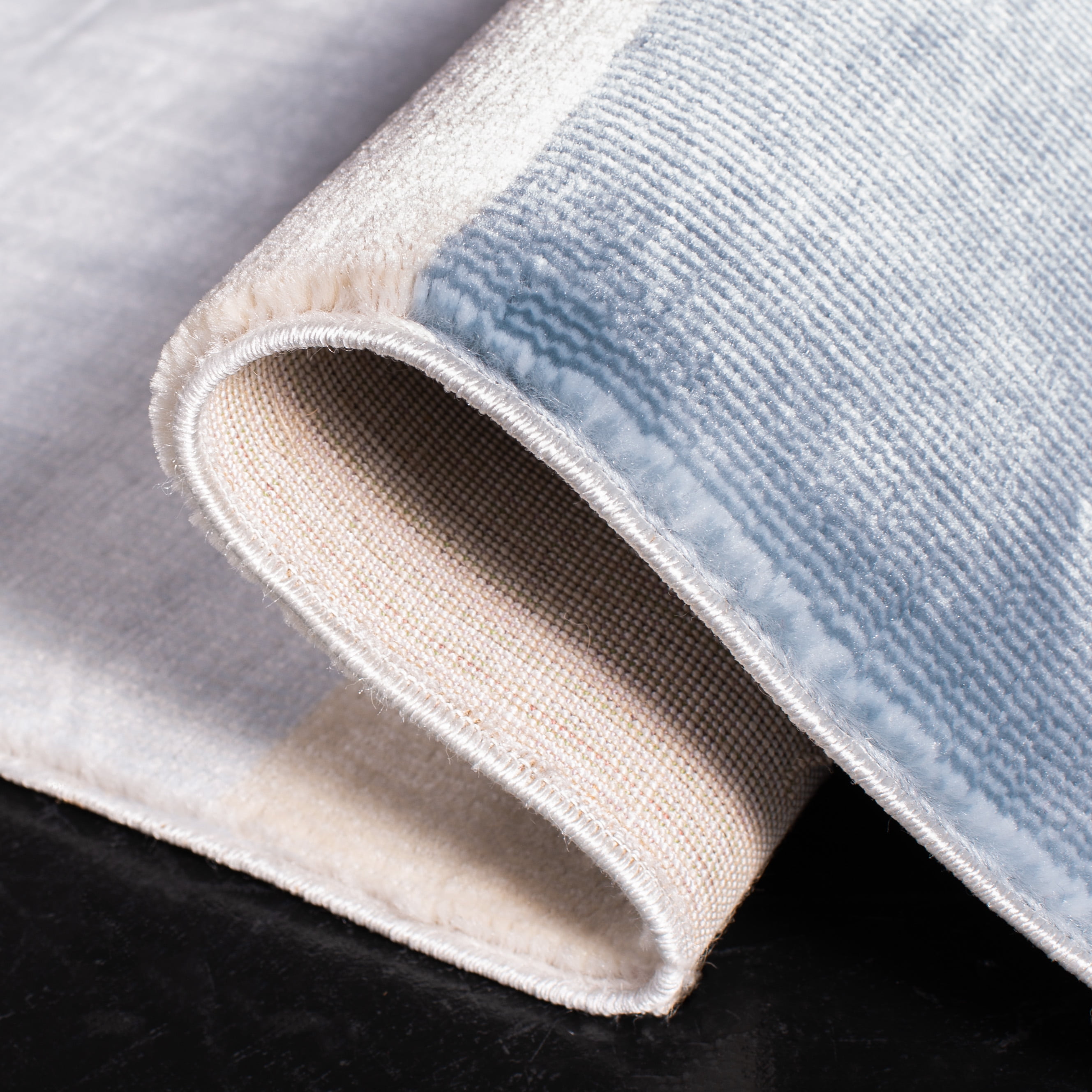 SAFAVIEH Orwell Christabella Striped Runner Rug, Blue/Grey, 2'2" x 5'