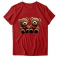 thumbnail image 3 of Womens Valentines Day Outfit Love Graphic Red Shirt Short Sleeve Round Neck Shirts Valentine T Shirts for Women Cute Spring Outfits, 3 of 8