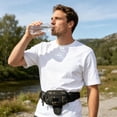 thumbnail image 6 of 10"x7.5" Quick Access Concealed Waist Bag, Multi-Pocket Crossbody Fanny Pack with Adjustable Strap, Water Resistant Lightweight Chest Sling Bag for Travel Hiking Cycling Daily Use (Black), 6 of 6