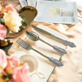 thumbnail image 4 of 300pcs Gold Plastic Silverware Dinnerware Flatware- Heavyweight Gold Plastic Cutlery Set, 100 Gold Forks, 100 Gold Spoons, 100 Gold Knives, Gold Utens, 4 of 5